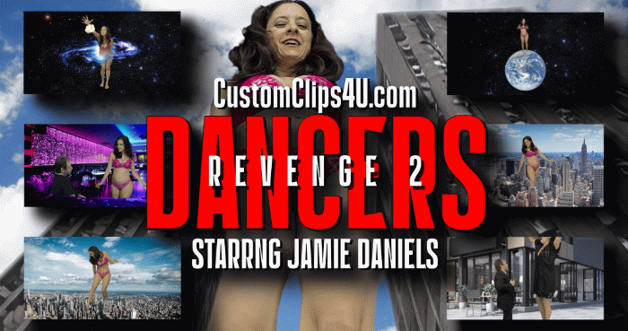 This was a custom request to remake Dancers Revenge but this time with Jamie Daniels. Jamie is dancing for Gary who is a scientist and after she gets off work Gary meets her and offers her money to help him test his new growth formula he tells her that it will make her taller and get larger boobs but she takes too much and grows. She eats Gary and that makes her grow more and more and more. She crushes people eats some more people and eventually gets bigger than the universe.


Keywords: Giantess, Feet, Crush, Vore, Hand Held, Foot Crush, Booms, Shakes, Sound Fx, Sfx