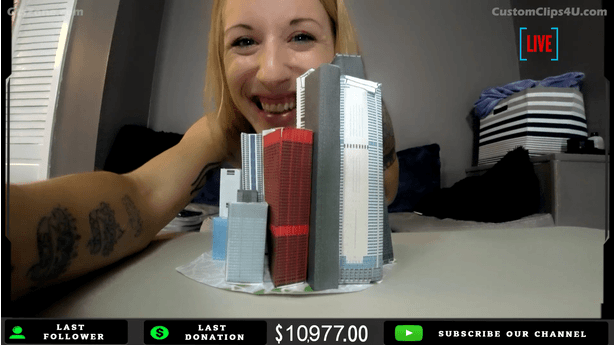 Misty Rein is doing a live cam and getting a lot of donations to her page. She gets so much money and hearts because she has a special skill. She can conjure up tiny cities with real people and she takes requests from people that want her to crush the city in different ways. She has 2 cities and that sucks for them.