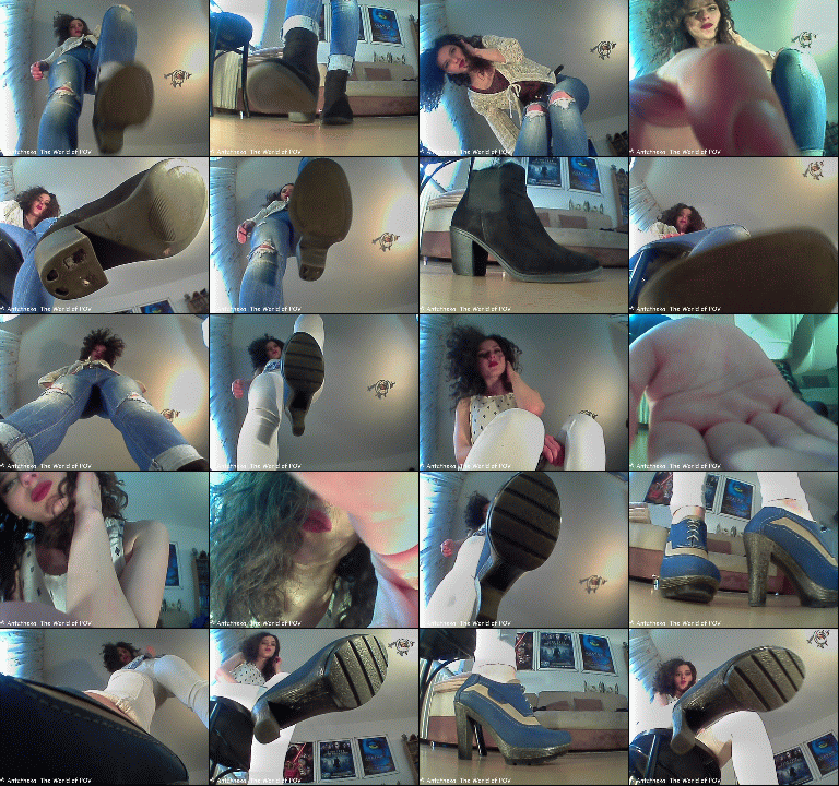 A new Model in the World of POV: Curly! Her first collection contains 19 great new pov crush clips with her boots, some nice handhelds and a very cute girl - Enjoy!