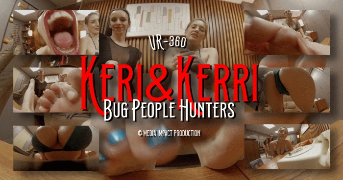 Keri Spectrum and Kerri Taylor are hunting bug people that invaded their home and they rid the house of all of them.

crush, feet, boobs, ass, vore 