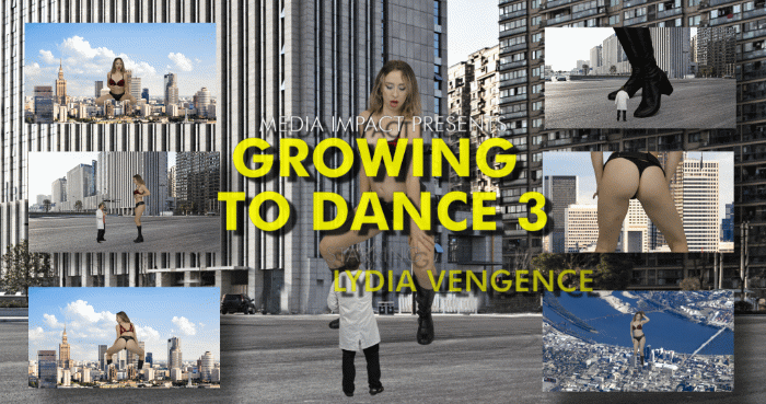 This was a custom request to remake the 1st growing to Dance clip but with Lydia as the Giantess

A Dr. gives her formula, making her grow, feel really good, and want to dance.

She dances as she grows