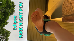 Want to just spend some time beneath Eclipse's feet and getting stomped by her? Then enjoy this latest that just focuses on all POV barefoot action! Complete with booms and camera shakes as well as she moves around high above. All while showing off her wonderful soles. Includes a nice Halloween soundtrack as well! Just an enjoyable time underfoot at dusk.