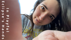 A nice quiet time in Eclipse's hands as she plays with you and looks you over in silent contemplation. If you've ever wanted to just relax with this giantess beauty, now's your chance. Take it easy while shrunken in Eclipse's hands.