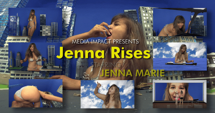    A mistreated and angry housewife Jenna Marie has had enough of being treated like dirt. She lays down thinking of how to set things right She awakes shocked and confused about why she is standing in the middle of a city giantess size Wearing a bikini She walks and crawls around the city looking into buildings and checking everything out. After realizing she can do anything she wants and nothing and no one can stop her. She starts to enjoy her new power. Crushing cars and people and eating a few. She can also sit and boob crush them She sees the passenger train and derails it by kicking it She picks up the train wagons shaking the people out to eat and then destroys it. Tanks turn up to stop her and get flattened. Helicopters or planes shoot at her. She jumps up and down trying to hit them She than gets angry and destroys the city Butt and boob crushing buildings if possible. Kicking or bashing with her first as well After it's all over she lays down and falls asleep She awakes at home thinking it was all a dream and finds one of the train wagons in her bed She then realizes it wasn't a dream and smiles.

Jenna Marie, pov, crush, booms, shakes, sfx, cleavage, ass, city crush