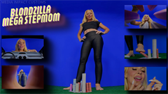 Blondzilla towers over Tiny City in her sleek black pants and midriff-baring top that reveals her toned abdomen, her bare feet planted firmly on either side of the miniature metropolis where even the tallest glass-and-steel skyscraper barely grazes her perfectly manicured ankles. As John's voluptuous stepmom with flowing platinum blonde hair cascading down her shoulders, she harbors a secret fascination with being impossibly large—a giantess fantasy she's kept hidden from her scientist stepson until this perfect moment. The camera captures her triumphant stance as she gazes down at the paper city with gleaming eyes, her ruby-red lips curling into a satisfied smile while she admires her newfound godlike proportions. Each deliberate step she takes sends ripples through the cardboard streets, her sultry voice booming like summer thunder as she declares herself the city's new deity. With delicate yet powerful fingers, she plucks the miniature John from a rooftop, bringing him close to her enormous face where her hot breath washes over his tiny form as she reveals her deception—she secretly modified his growth device, amplifying its effect a thousandfold to fulfill her deepest desires. Her laughter echoes across the diorama landscape as she playfully crushes a building beneath her slender fingers, the crumpling sound delighting her as she pops another structure between her perfect white teeth, savoring the destruction. Rising to her full height, she stomps purposefully around the perimeter, her gigantic toes wiggling menacingly over the devastated neighborhoods before she places John between them, giving him an intimate view as her foot descends upon the final standing structure. The perspective shifts dramatically to John's point of view as her massive fingers transport him upward to face her enormous eyes, plush lips, and flaring nostrils, her voice vibrating through his entire body as she praises him for his inadvertent role in her ascension before her glistening pink tongue emerges to bathe his diminutive form in a maternal yet disturbingly intimate gesture of dominance.

Keywords Mega, Giantess, Blondzilla, Media Impact, Booms, Shakes, POV, Taboo, Stepmom, Stepson, Building Crush