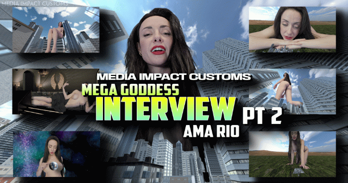 Ama Rio is a pop star recording a documentary about her tour. They follow her as she grows bigger and bigger due to a sports drink she is promoting. She grows until she is bigger than the Galaxy.

Keywords Ama Rio, Giantess, Special Fx, Mega Giantess, Media Impact