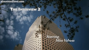 <p>Miss Velvets Stars in this update of the Interview Video we did almost 10 yrs ago. It is shorter then the last one but with more FX shots. A guy goes for a job interview and after he fails to answer the questions correctly he gets smaller and smaller and the Interviewer makes him rub her feet while she works. He tries to get away but she catches him and puts him in a cage. He escapes and climbs her body to try to convince her to restore him but instead she shrinks him even more then eats him.</p>