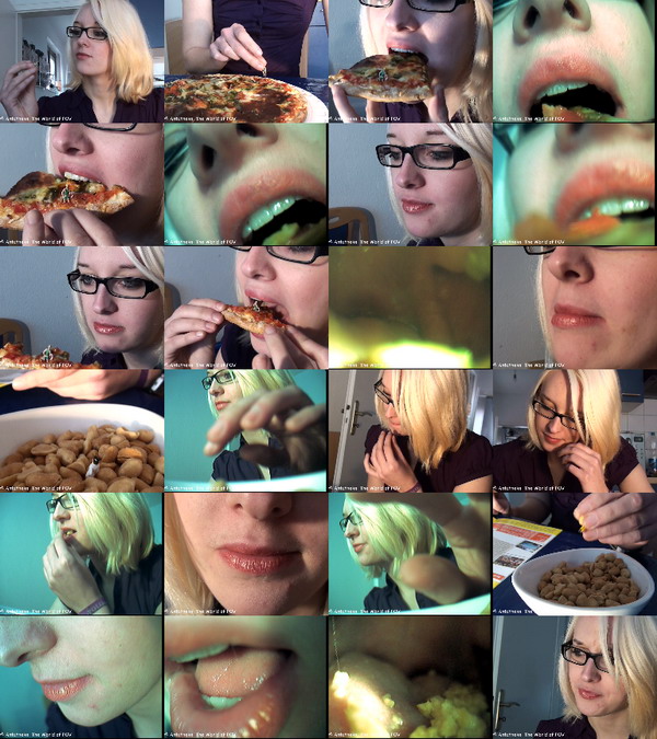 The next great "on food" collection for vore-fans, this time with our new model Lady Tiger. In two movies, she is eating her lunch with some shrunken people inside. Sitting on a pizza or unaware in the middle of some peanuts? This movie brings you right into this fantasy. Many great pov-views and a cool girl - Enjoy
